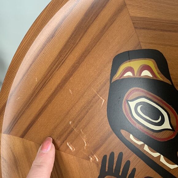 Vintage First Nations Bear Mother
Painted Cedar Wooden Wall
Hanging Plate - Picture 11 of 17